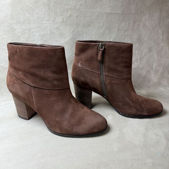 Cole Haan Women's Ankle Boot Bootie Suede Leather‎ Brown Size 8.5B - Picture 1 of 9